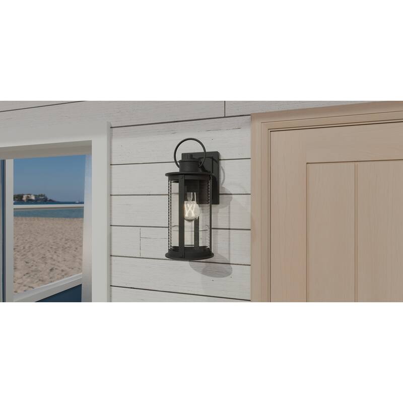 Tilmore 1-Light Matte Black Outdoor Wall Lantern