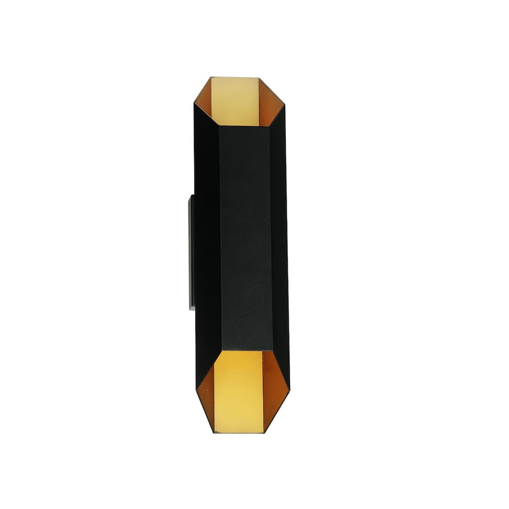 EVOLV Monterey 2-Light Matte Black LED Outdoor Wall Sconce