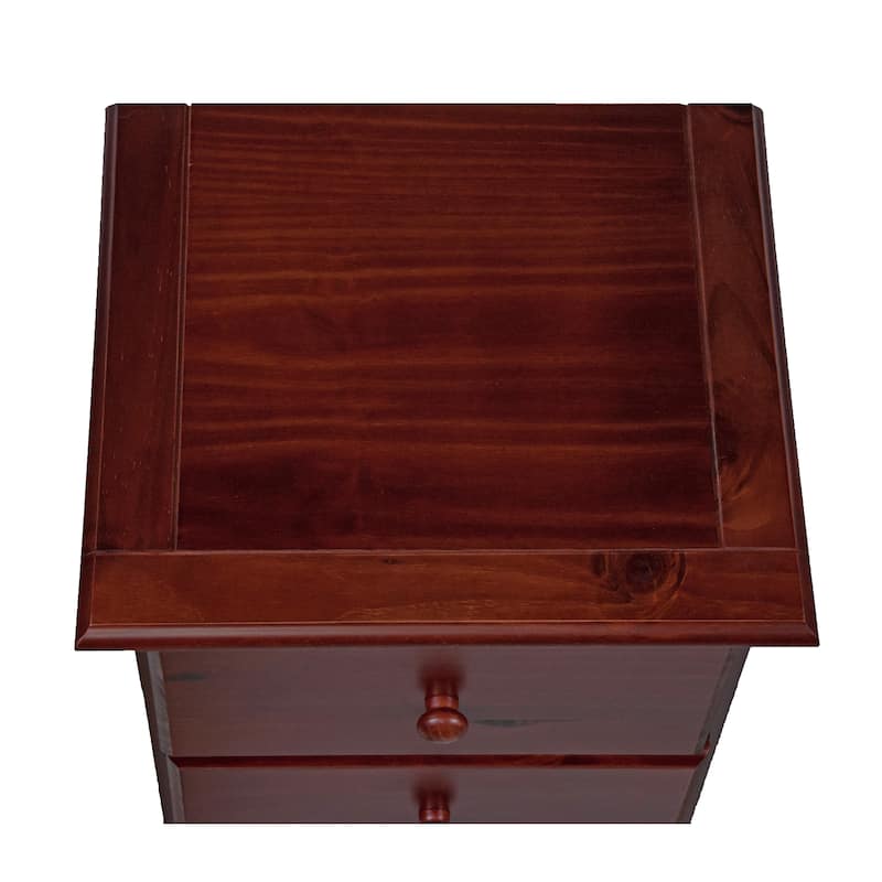 Palace Imports 100% Solid Wood 3-Drawer Nightstand with Metal or Wooden Knobs