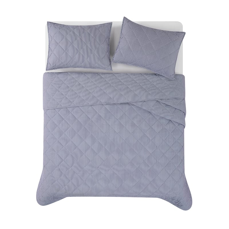 Brooklyn Loom Pinstripe 3 Piece Quilt Set
