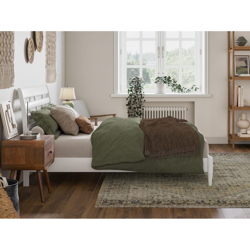 Low Profile Platform Bed - Solid Wood Bed Frame - Modern Bedroom Furniture - Twin, Full, Queen, King Sizes