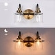 preview thumbnail 17 of 18, Kesa Modern 2/3-Light Black Gold Bathroom Vanity Lights Seeded Glass Bell Wall Sconces