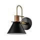 preview thumbnail 7 of 15, Modern 1-Light Bedroom Cone Metal Wall Sconce