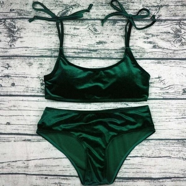 blue velvet bathing suit