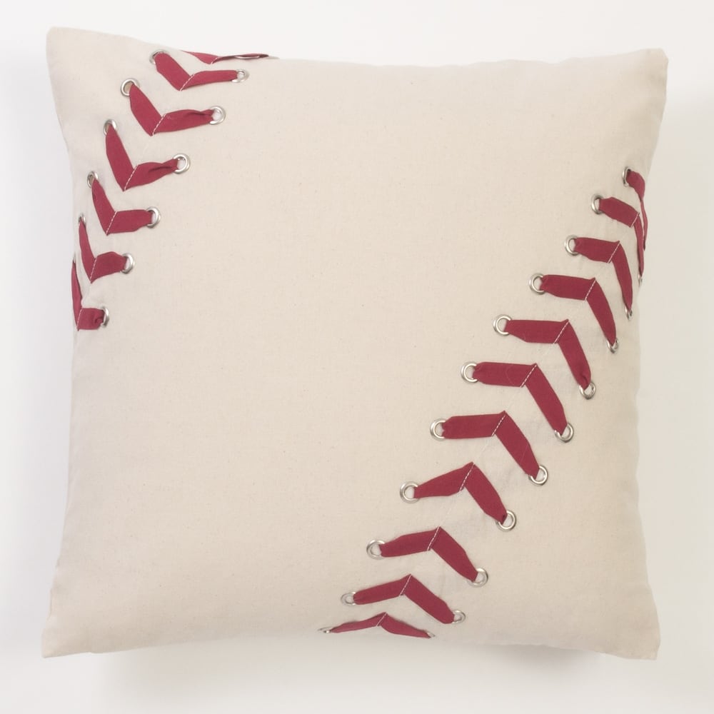 Cottage Home Cotton Square Baseball Pillow
