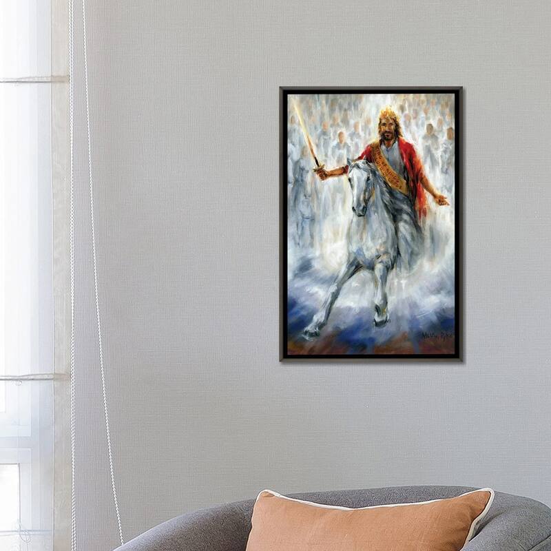 iCanvas "We Have The Victory - Jesus Coming Back On A White Horse" by Melani Pyke Framed