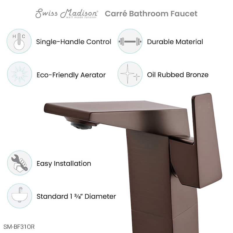 Carré 9 Single Handle Bathroom Faucet