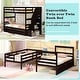 preview thumbnail 21 of 28, Costway Twin Over Twin Bunk Bed with Storage Stairs & Drawers - See Details