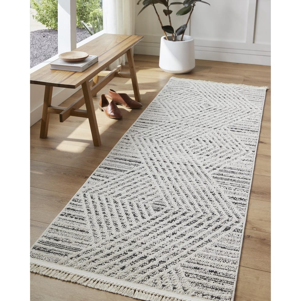 Livabliss Berlin Mid-Century Diamond Area Rug