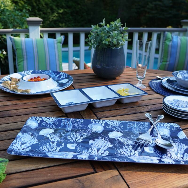 Certified International Sea Life Melamine 3-piece Hostess/Serving Set