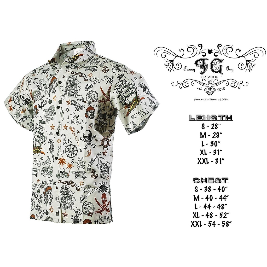 white shirt with small print