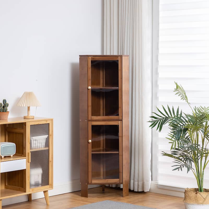 Wooden Cabinet with Doors and Shelves
