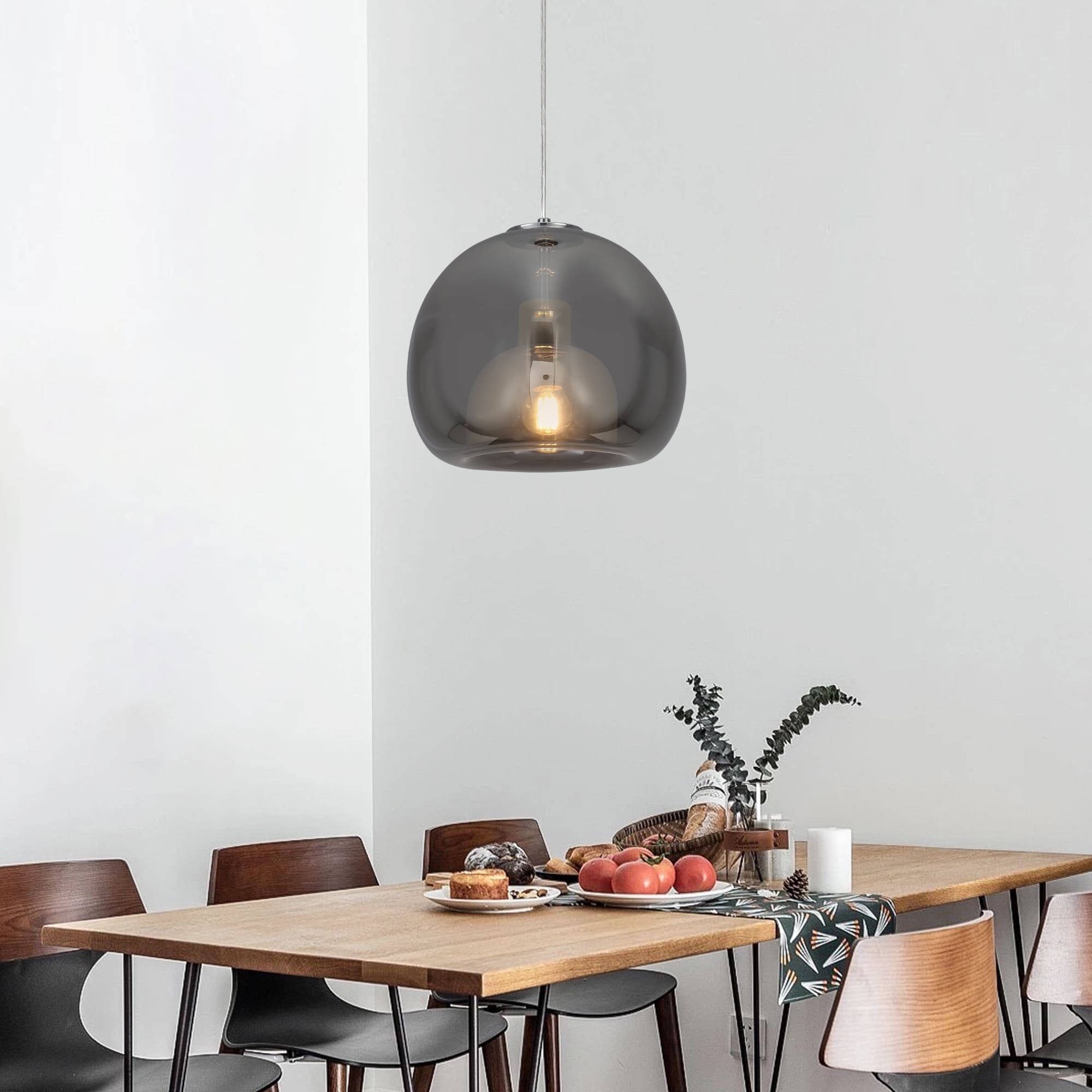 Modern Mini Pendant Lights Kitchen Island Lighting with Glass Globe Shade for for Dining Room Entryway