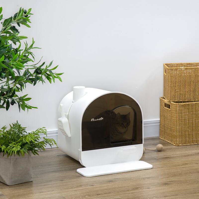 PawHut Cat Litter Box with Lid