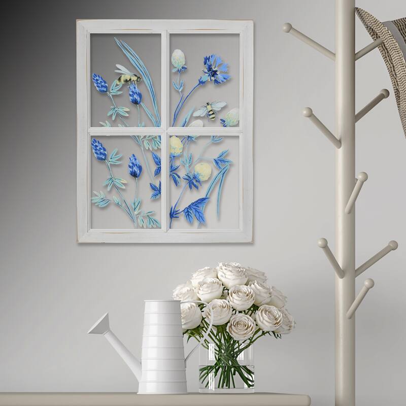 Acrylic Bee and Cornflower Frame 15X19" - 19