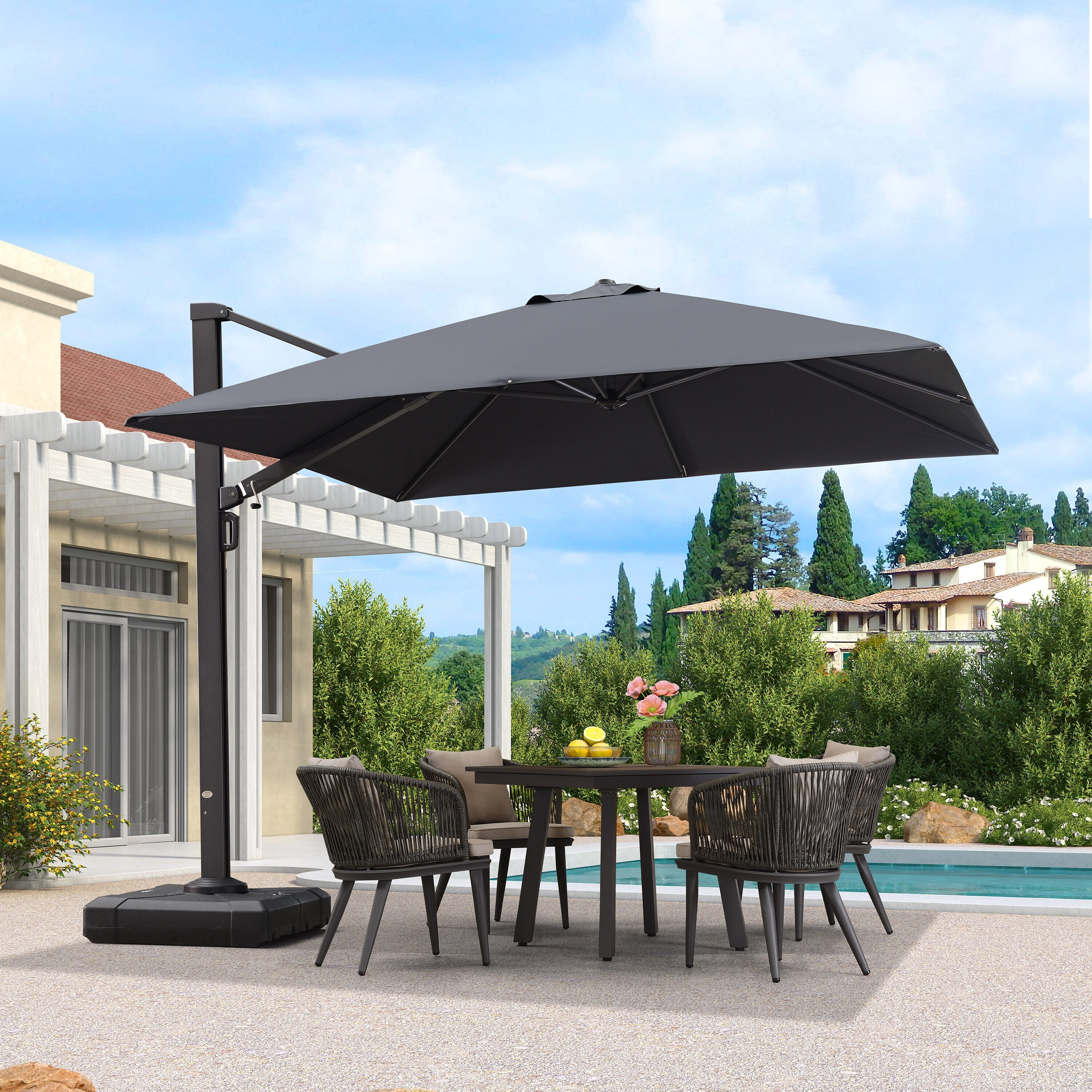 Purple leaf cantilever 2025 umbrella