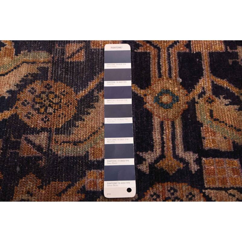 ECARPETGALLERY Hand-knotted Anadol Vintage Navy Wool Rug - 3'7 x 8'11