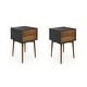 preview thumbnail 20 of 82, Nathan James Harper 2-Drawer Mid-Century Side Table