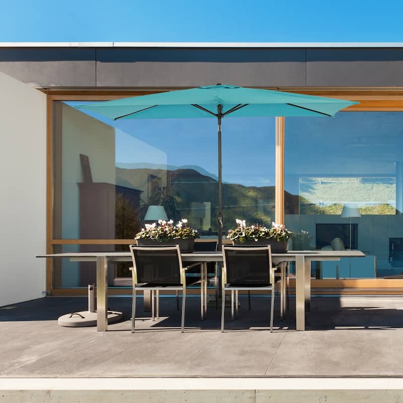 10 ft. Aluminum Rectanglar Market Patio Umbrella without Base