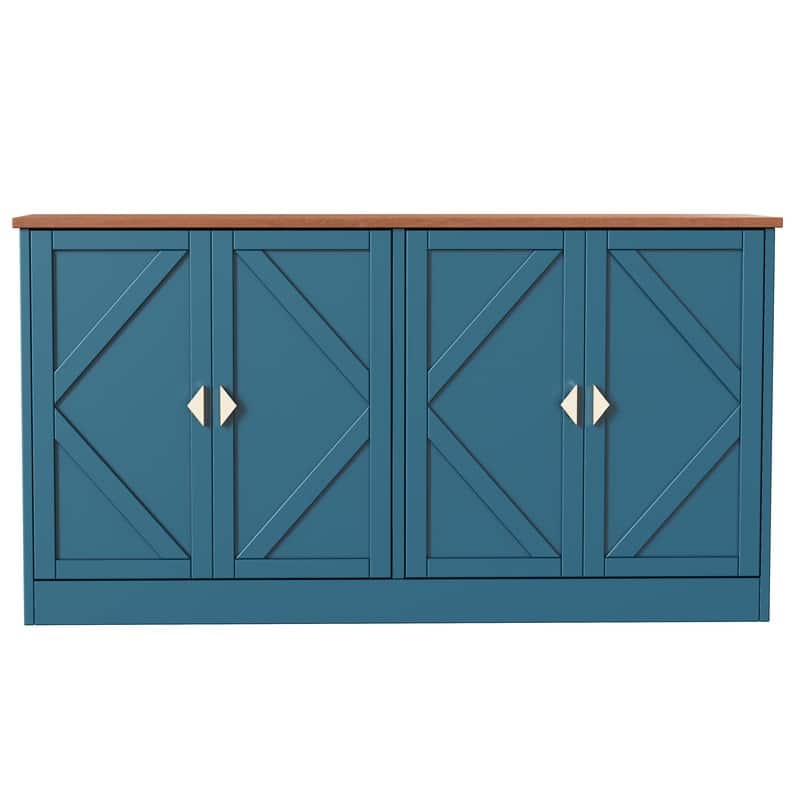 Modern Storage Cabinet Buffet with Line Design