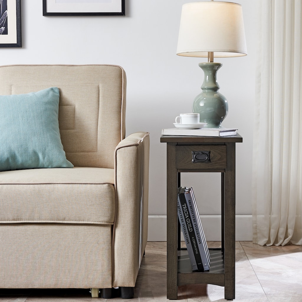 Leick Home Impeccable Transitional 1 Drawer End Table