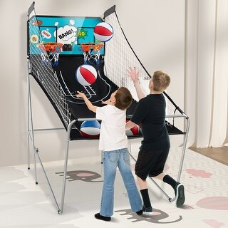 Dual Shot Basketball Arcade Game with 8 Game Modes and 4 Balls - 81" x 43" x 81"
