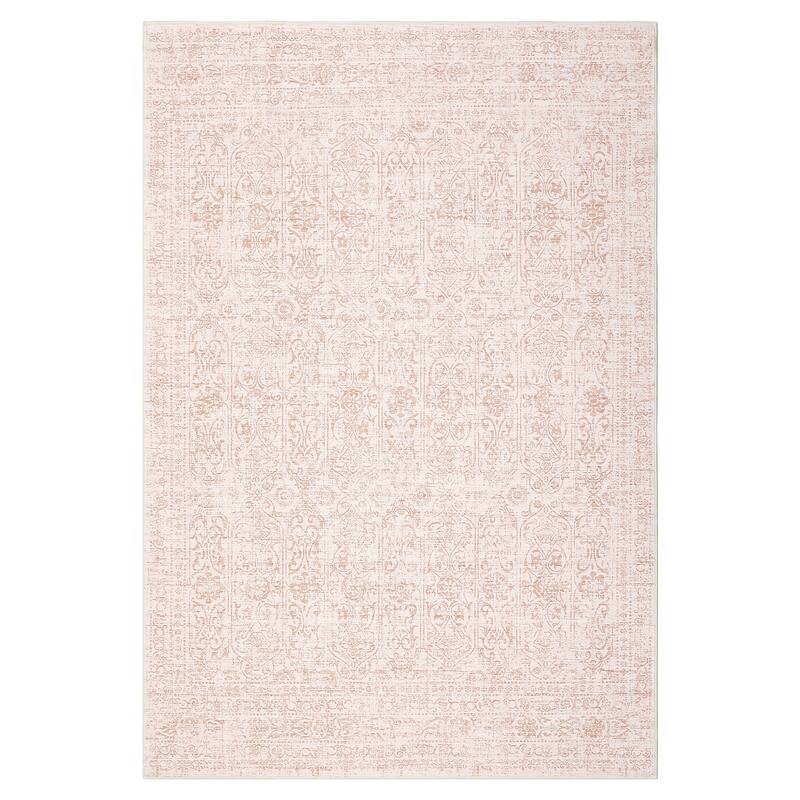 Vintage Area Rug Washable Rug Floral Living Room Rugs Non Slip Low Pile Throw Rugs