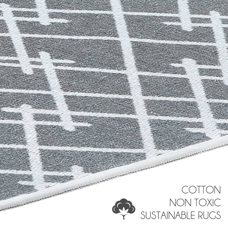 SussexHome Non-Skid Ultra-Thin Area Rugs for Laundry Room, Entryway, Bathroom and Kitchen - Washable Multipurpose Floor Mat