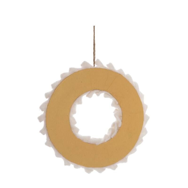 Transpac Foam 14.17 in. White Christmas Soft Touch Wreath