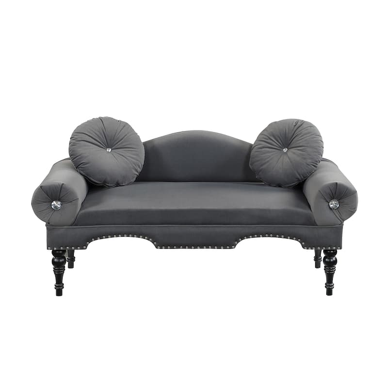 54"Width Modern Velvet Upholstered Loveseat