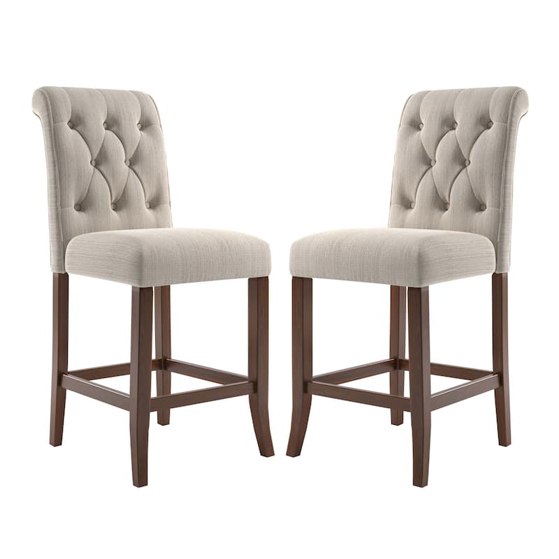 Sheila Rustic Chenille Counter Height Chair (Set of 2) by Furniture of America
