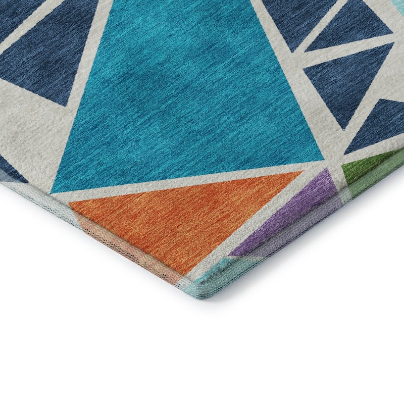 Premium Washable Super Soft Contemporary Mosaic Mayfield Rug