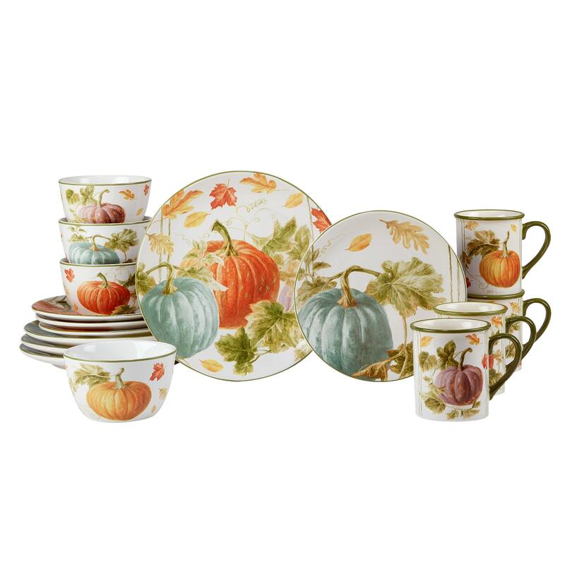 Certified International Autumn Havest 16-Piece Dinnerware Set, Service for 4