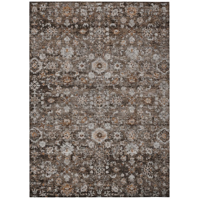 HomeRoots Oriental Traditional Rectangle Outdoor Rug