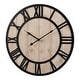 preview thumbnail 3 of 6, La Crosse Clock 404-3450A 19.7-Inch Harper Wood Quartz Wall Clock