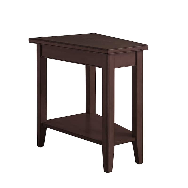 Leick Home Laurent Recliner Wedge Table with Shelf