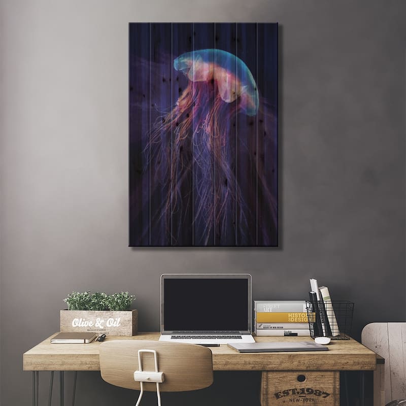 Peri Gelatinous II Print On Wood by Steve Hunziker - Multi-Color