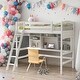 preview thumbnail 1 of 23, Twin size Loft Bed With Storage Shelves,Desk And Ladder for Home White