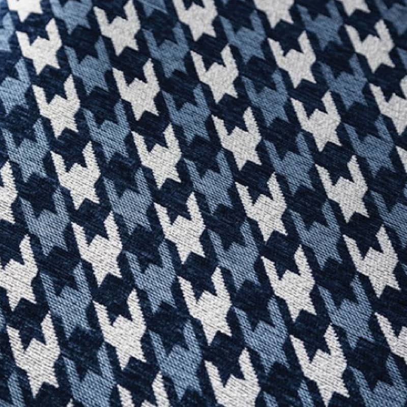 Colin Accent Club Chair, Throw Pillow, Gray Blue Houndstooth Polyester