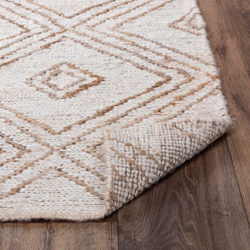 Alora Decor Bali Beige Hand-woven Dhurrie Jute Rug