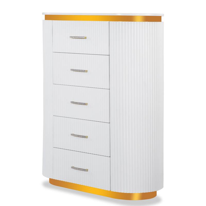 Zoe Crystal Bedroom Set with LED Lighting