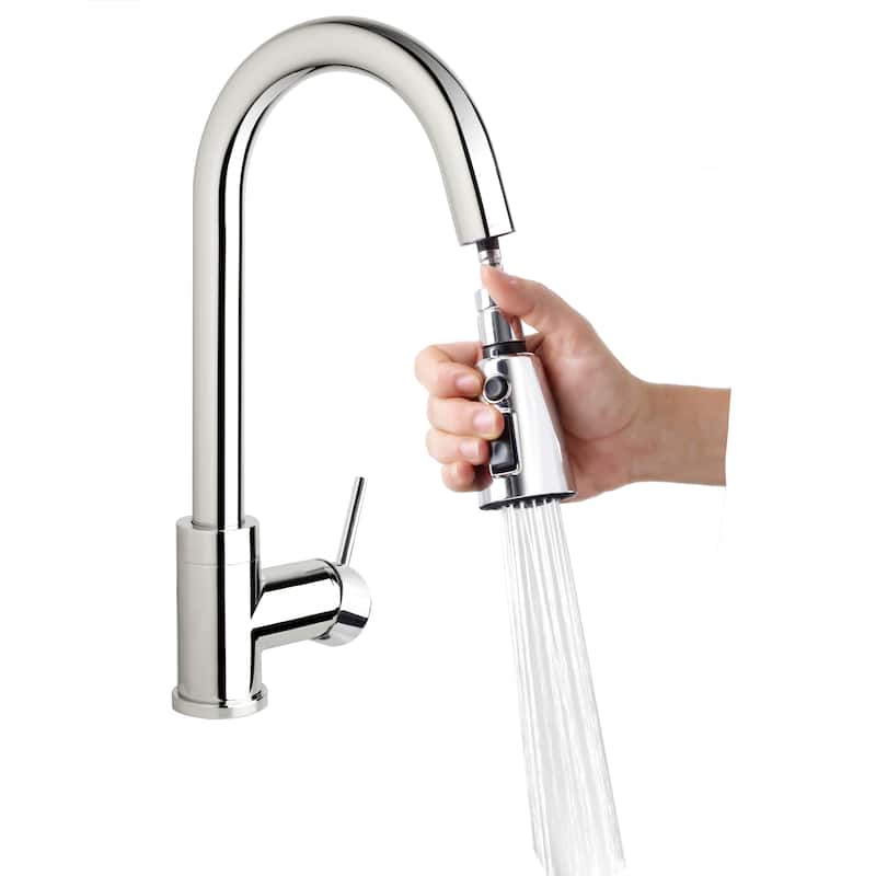 Belanger URB78CBN Single Handle Pull-Down Kitchen Faucet, Brushed Nickel