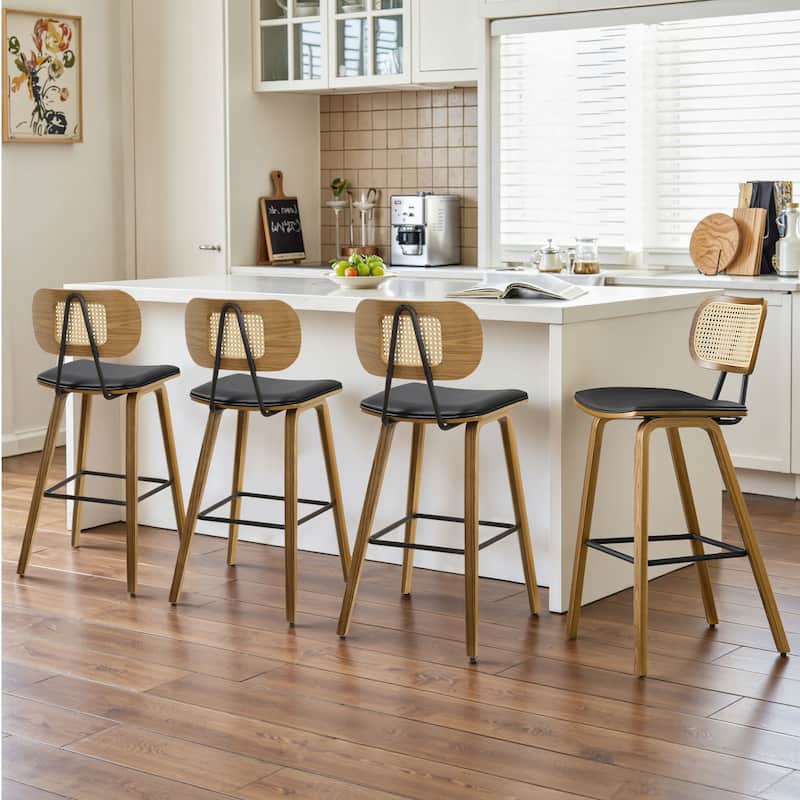 26-Inch Upholstered Counter/ Bar Stools Set of 2 or 3 - 35.1"H x 17.7"W x 19.5"D
