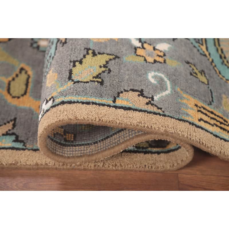Animal Pictorial Ziegler Accent Rug Hand-Knotted Floral Wool Carpet - 2'11"x 5'0"