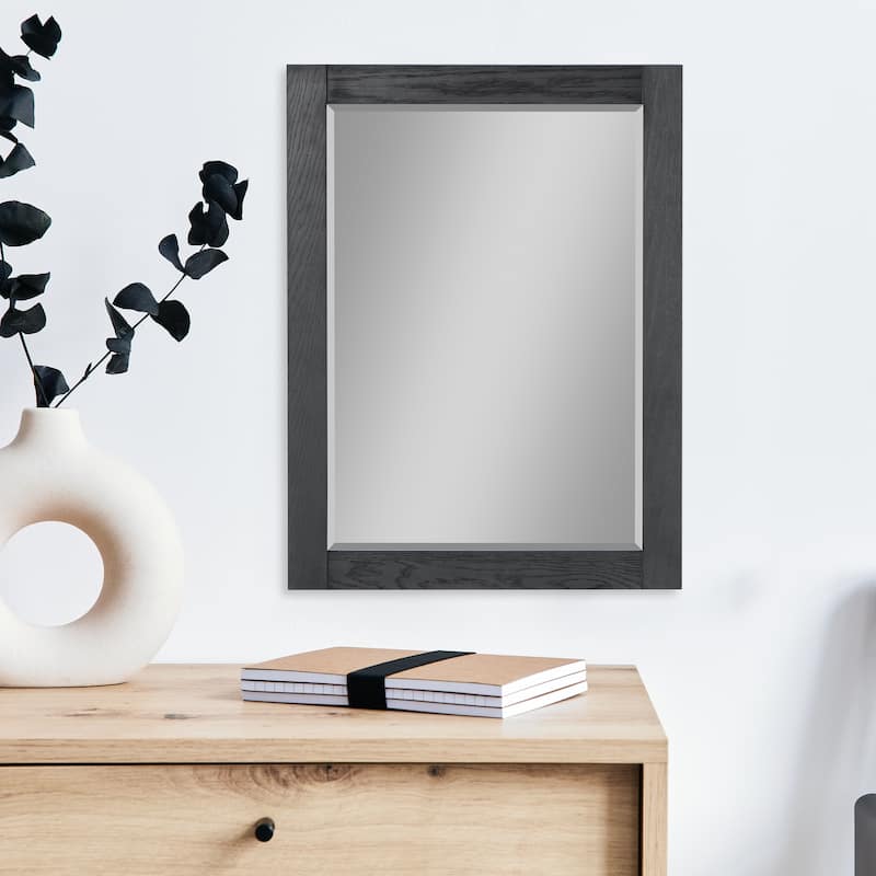 Altair Ivy Rectangular Bathroom Wood Framed Wall Mirror