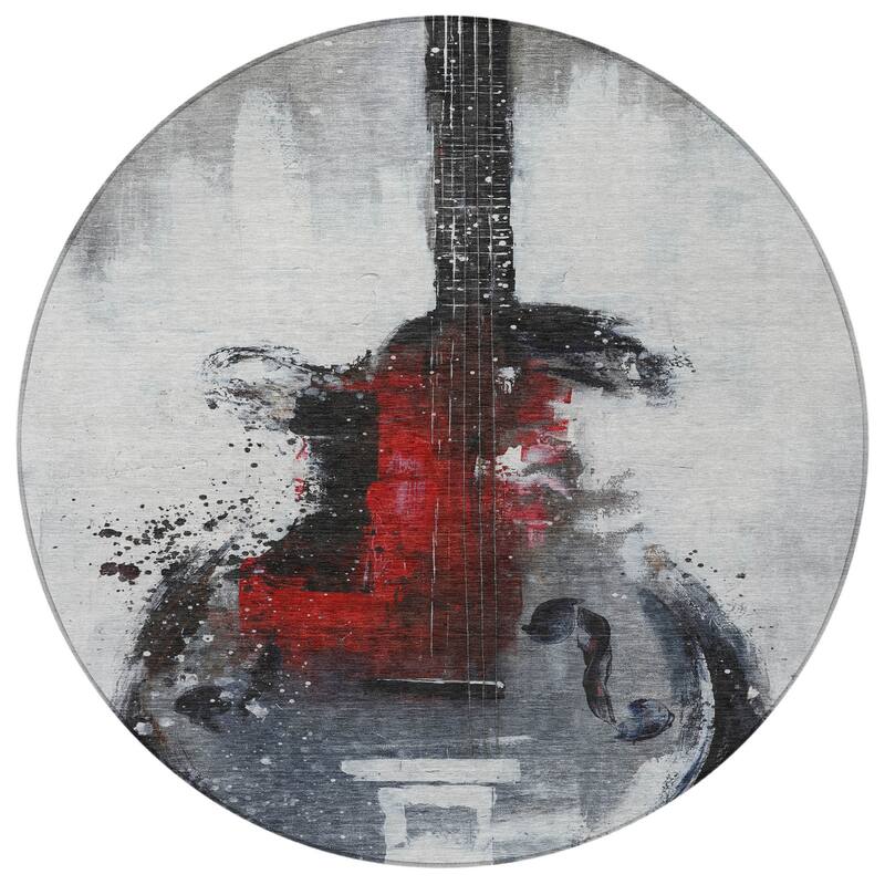 HomeRoots Abstract Transitional Rectangle Outdoor Rug