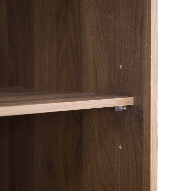 Tall Bedroom Armoire Wardrobe Closet Clothing Storage Cabinet with Hanging Rod Barn Door Drawers Open Shelves