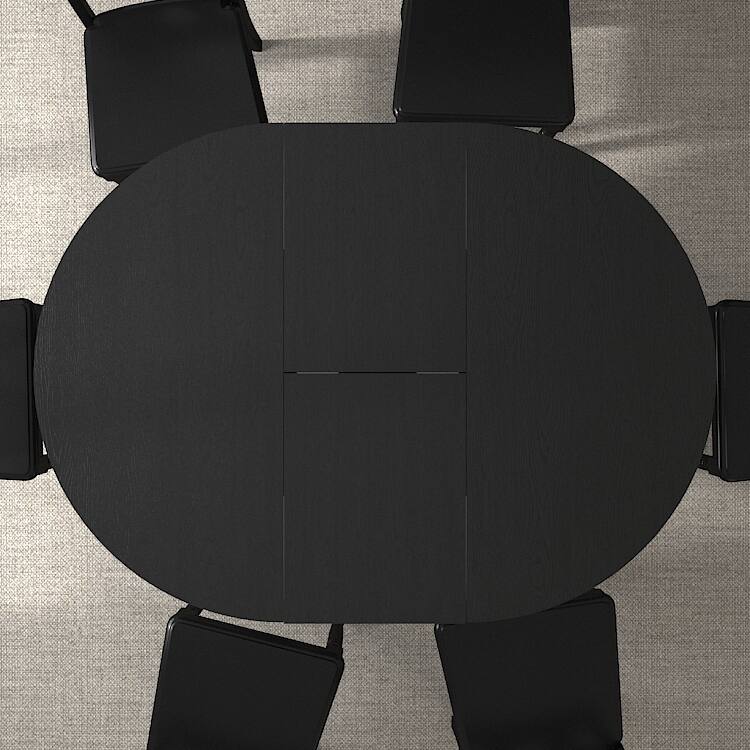 Dining Table for Farmhouse Kitchen 59x43 Inch Expandable Oval Table Top