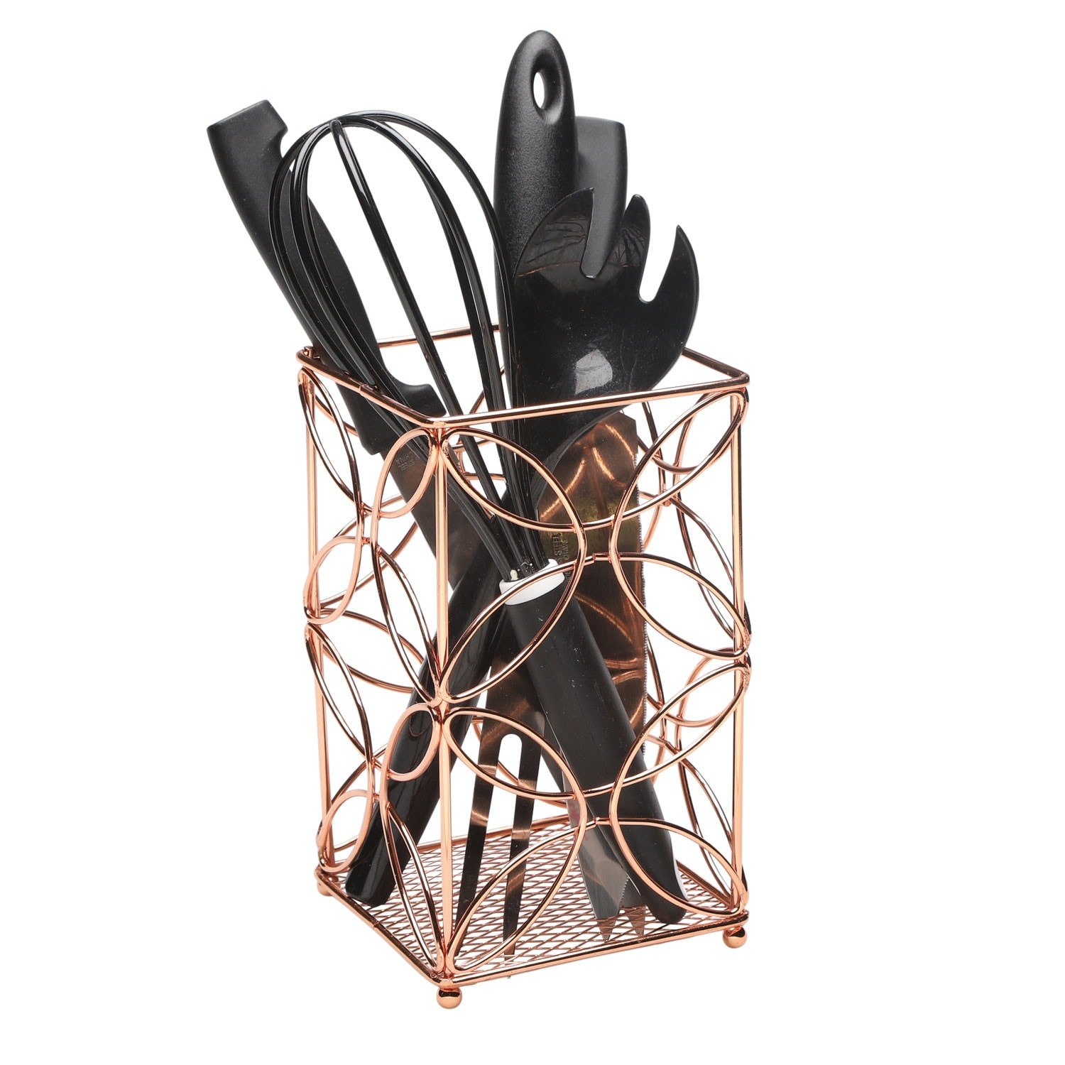 Shop Madison Lifestyle Ny Cutlery Holder Rose Gold Copper Plated
