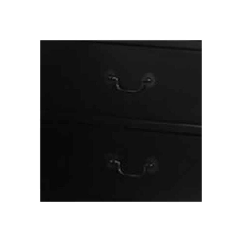 Black 2 Drawer 22 in. W Nightstand with Sturdy Hardware and Ample Storage